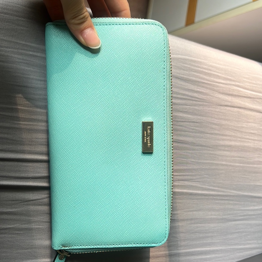 Kate Space Easter Blue Zip around wallet